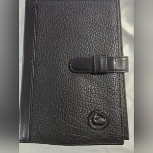 Dooney & Bourke Black Pebble Leather Agenda/ Address Notebook Planner